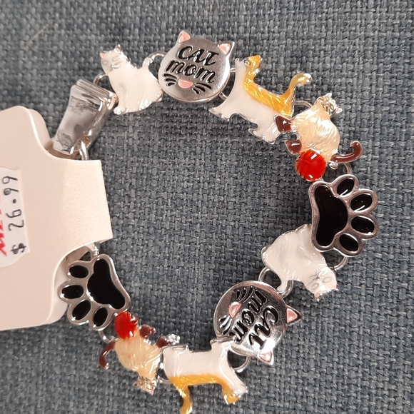 Crazy Cat Lady Gift Set Kitchen Dish Towel Bracelet Zipper Pouch Wallet Listpad - Picture 9 of 15